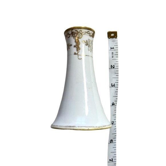 Vintage Antique Noritake Nippon Hand Painted Gold Candlestick Small Flower Vase - Picture 8 of 17